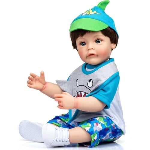 NPK 55CM Sue-Sue Toddler boy FUll body Silicone Reborn Hand-detailed Painting waterproof Toy for Boys