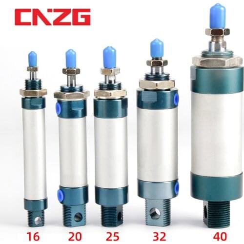 Pneumatic Cylinder Air MAL Series Mini 16/20/25/32mm Bore 25/50/75/100/200/300/400/500mm Stroke Single lever