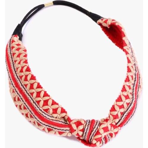 Korean Weave Thick Wool Headband Turbans Women and Girls Sweet Knotted Head wrap Elastic Hair bands Fashion Hair Accessories