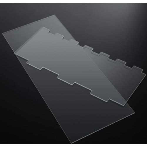 94PF Transparent Acrylic Cake Scraper Stripes Edge Cake Scrapers Cake Smoother Carving Tool Serrated and Rectangular 2 Styles