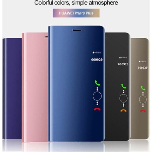 Clear Smart Mirror View Window Cover For Huawei P20 Lite P20 Pro P10 Lite P9 Lite 2017 on Honor 8 9 Lite Mate 9 10 Pro Case Flip