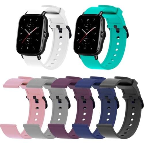 Silicone Strap for Xiaomi Amazfit GTS 2 Smart Watch Replacement Band Bracelet for Huami Amazfit Bip 1S/GTS/GTR 42mm Wristband