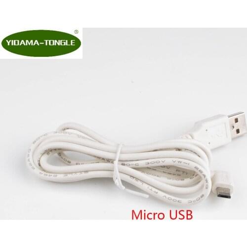 DC Power Plug USB Convert To Micro USB L Shape White Right Angle Jack With Cord Connector Cable
