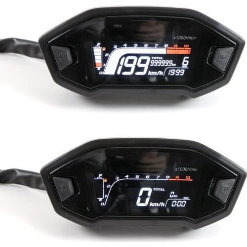 New style VA screen motorcycle LCD speedometer seven color backlight optional backlight digital Odometer