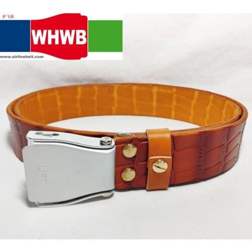 Light brown Crocodile 2019 fashion men & women belt leather metal Aluminun airplane pin buckle waist belt jeans belt waistband