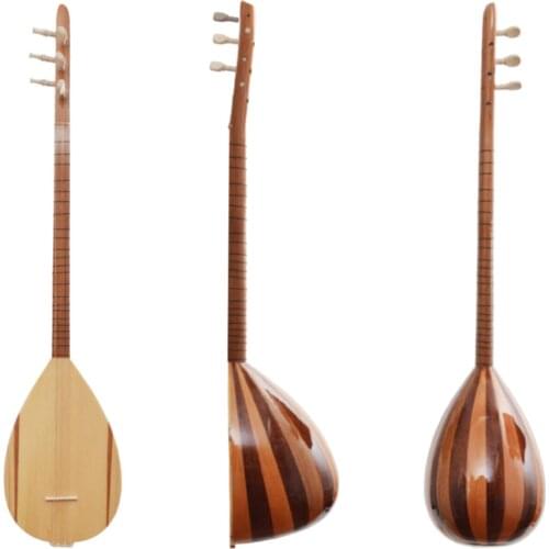 Turkish Short Neck Handmade Mahogany Maple Baglama Saz Cura Divan Stringed Musical Instrument Anatolian Music
