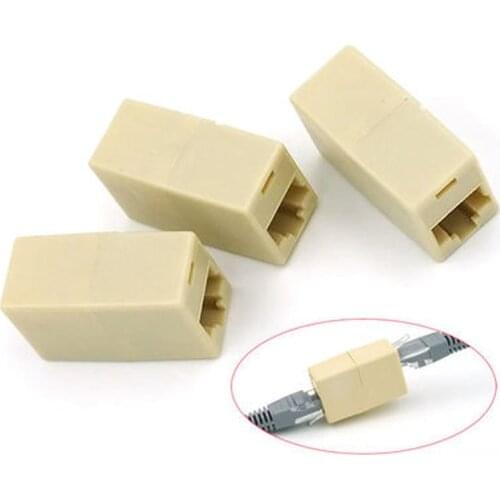 Universal RJ45 Cat5 8P8C Socket Connector Coupler For Extension Broadband Ethernet Network LAN Cable Joiner Extender Plug