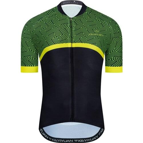 KEYIYUAN 2021Men Cycling Wear Mountain Road Bike Sweat Absorbent Sweatshirt Summer Camisas Ciclista Triathlon Maglia Ciclismo