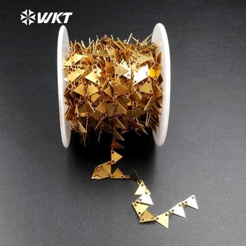 WT-BC107 WKT Wholesale Fashion Brass Chain For Necklace And bracelet Shinning Jewelry Necklace Chain