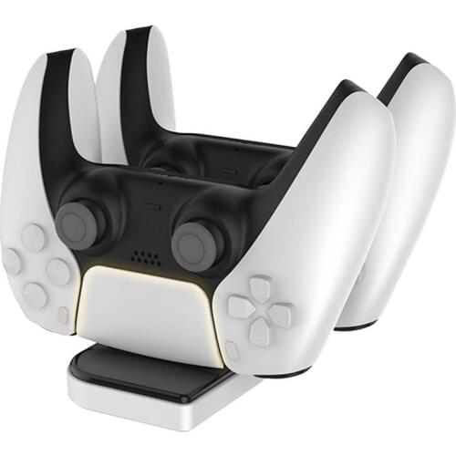 PS5 Controller Charger USB Port DualSense Fast Charging Dock Station With LED Indicator For Charge Up 2 PS5 Wireless Controllers