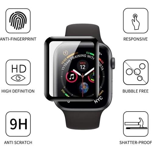 Tempered Glass Film For iWatch 38mm 42mm Screen Protector Soft Full Clear Cover for Apple Watch 4 5 40mm 44mm Not Tempered Glass