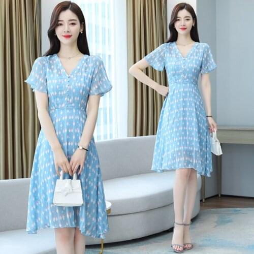 Women Midi Bright Silk Blue Dress Summer 2021 Runway Elegant Vintage Korean Retro Fairy Casual Sea Beach Vacation Party Vestidos