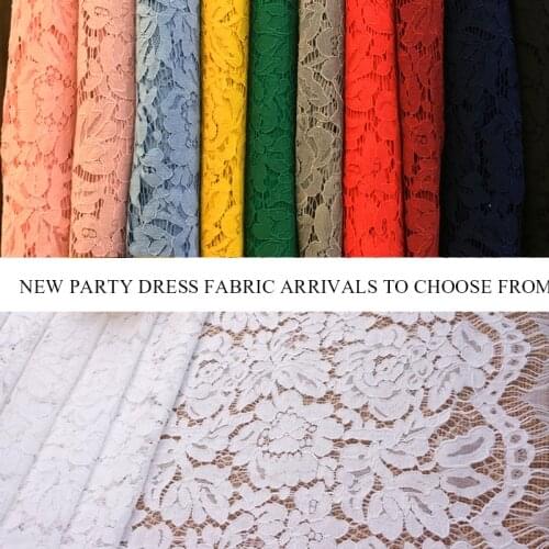1.5x1.5Meters Embroidery Eyelash Cotton Lace Fabric French Cord Lace Cloth Nigerian African Guipure Lace For Party Wedding Dress