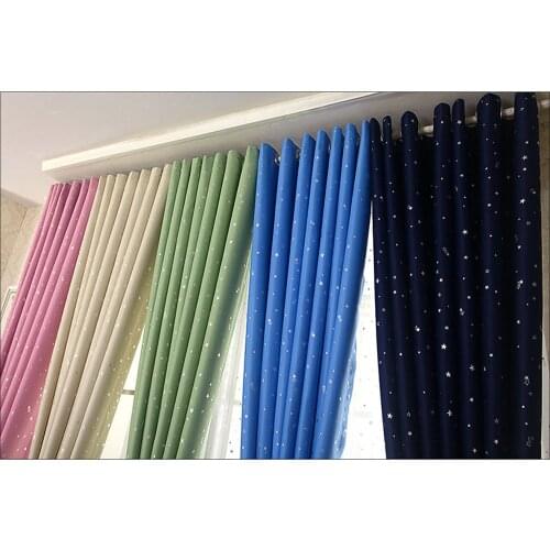 100*250Modern Stars Blackout Window Curtains For Kids Boys Girls Bedding room Living room Elegent Bule Drapes Cortinas para sala