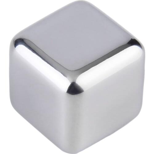 2.5*2.5 * 2.5cm Reusable 304 Stainless Steel Whiskey Cooler Stones Ice Cubes Chillers Drink Physical Cooling Tools Drop Shipping