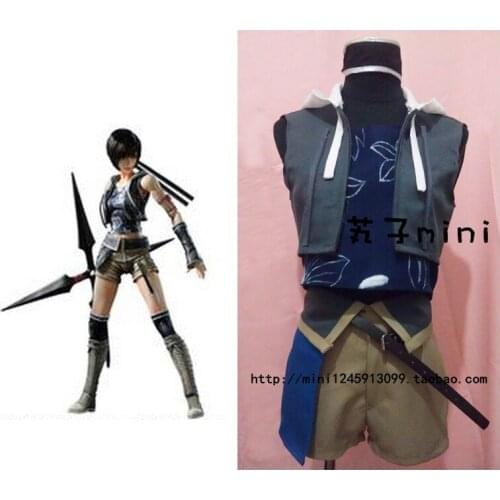 2016 FINAL FANTASY 7 Yuffie Kisaragi Cosplay Costume Anime Custom Made Black Uniform