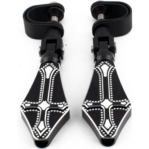 32mm 1.25" Universal Motorcycle Cross-Type Foot Peg Footrest Male Mount Footrests Pedals For Harley Sportster XL883 XL1200