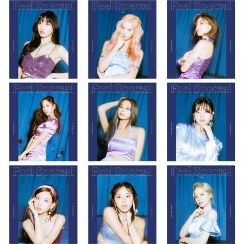 9 Pcs / Set Kpop TWICE Feel Special Album LOMO Card HD Photo Photo Self Made Greeting Card Creative Postcard Fan Gift Collection