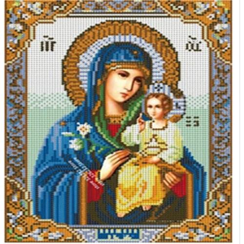Diy Diamond Painting Cross Stitch Religion Icon Christmas gift Diamond Mosaic Needlework CraftsRound diamond embroidery religion