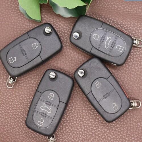 DAKATU 2/3/3+1 Button For Audi A2 A3 A4 A6 A8 TT Remote Car Key Fob Flip Folding Auto Cover Case Uncut Blade Key Shell
