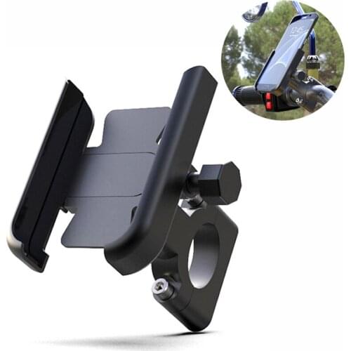 Aluminum Alloy Motorcycle Bike Bicycle Phone Holder for 4-7 inch Smartphone GPS 20-30mm Handlebar Mount Motorbike Accessories
