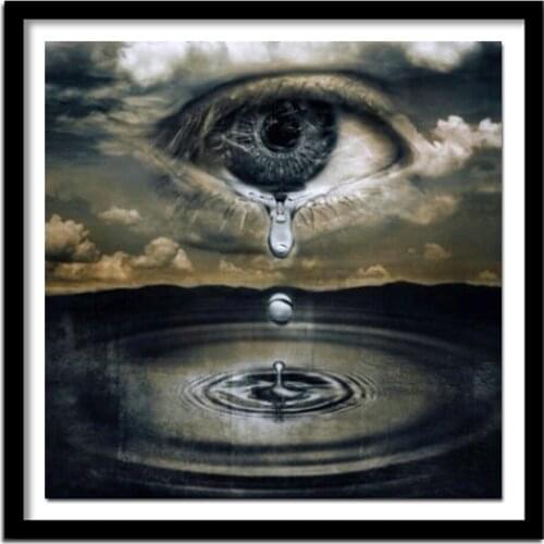 DIY 5D Diamond embroidery painting animals Tears picture of rhinestones embroidery with diamond sets for bk