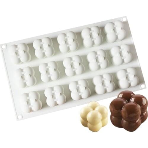 Filbake Silicone Cake Chocolate Truffle Mold 15 Holes Stacking Ball Molds For Baking Moulds Mousse Pans Cake Decorating Tools