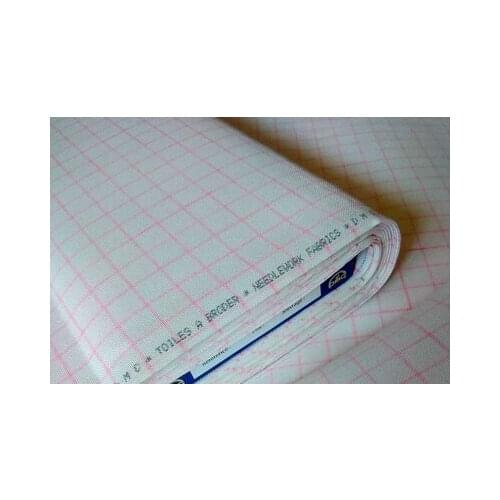 French D*MC cross stitch embroidered cloth fabric cotton 25CT free drawing check mark cloth white beige HAE cloth hard