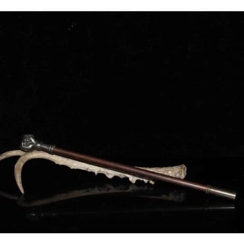 Exquisite old Chinese white copper purple‮ copper ‬ small fist cigarette bag smoke gun tobacco rod smoking pipe