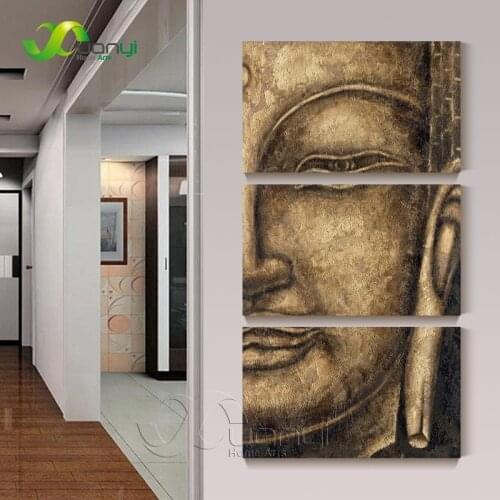 Oil Painting Buddha Face Status Painting Poster Canvas Wall Picture For Living Room Cuadros Buddha Picture Home Decor Unframed