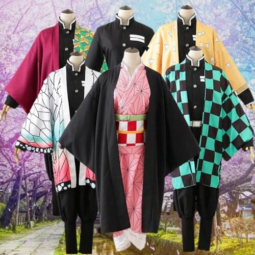 Anime Carnival Demon Slayer Tamayo Yushirou Kimono Uniform Kimetsu No Yaiba Nezuko Zenitsu Tanjirou Cosplay Costume Men Women