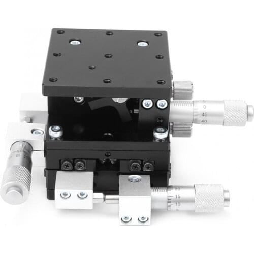 LD60-LM XYZ 3-Axes Manual Linear Stage Trimming Platform Tuning Sliding Table 60 x 60mm Linear Bearing