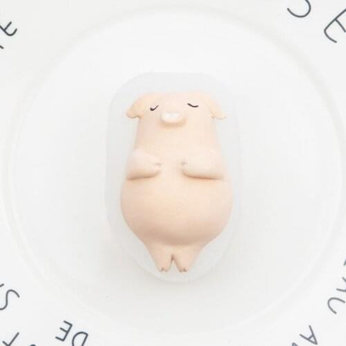 Cute Small Adorable Pig Fondant Silicone Mold Ultra-Light Clay Mold XGY-237