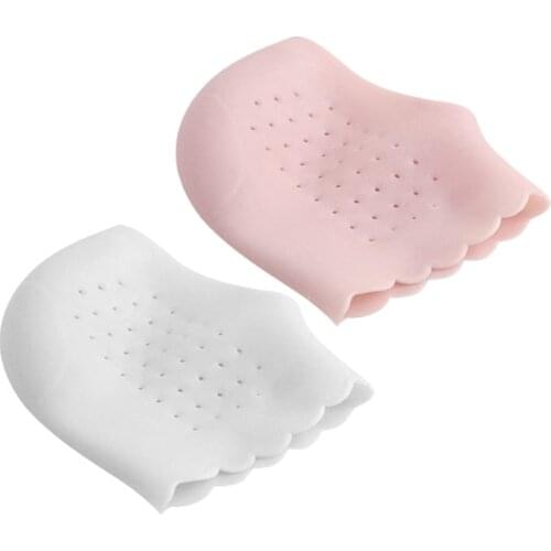 NEW 1 Pair Soft Silicone Foot Chapped Care Tool Moisturizing Gel Heel Socks Cracked Skin Foot Heel Protective Cover White / Pink