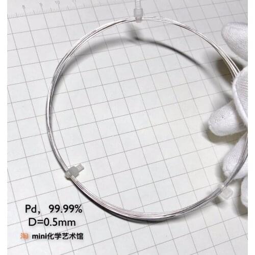 High purity palladium, electrochemical electrode, palladium electrode, pure palladium wire, purity 99.95 +, diameter 0.5mm 1.0mm