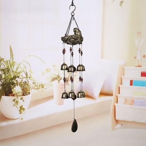 Plexiglass Nest Wind-bell Pendant Cross Border for Brass Bell Outdoor Garden Bird Pendant