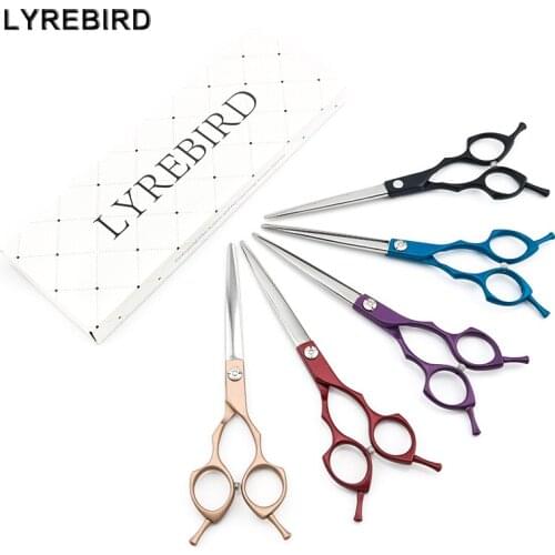 Professional Pet Dog Grooming Scissors 6.5 Inch Dog Hair Scissors Purple Red Black Blue Golden Lyrebird HIGH CLASS NEW