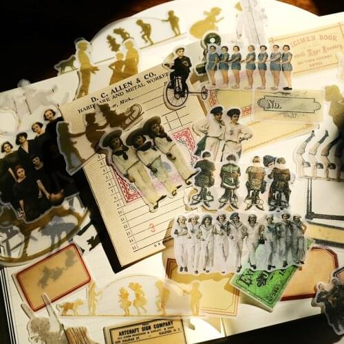 Retro Vellum Paper Stickers for Scrapbooking Happy Planner/Card Making/Journaling