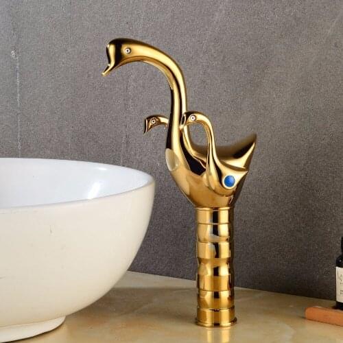 Basin Faucet Golden Dual Handle Faucet Single Hole Torneiras Para Banheiro Basin Mixer Tap Rose Gold Water Tap Llaves Para Lavab