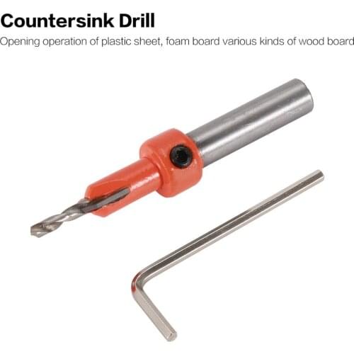 Alloy Drill Bits 3mm*8mm Pilot Hole Saw Countersink Woodworking Chamfering Drilling Holes Accessories Wood Power Rotary Tool