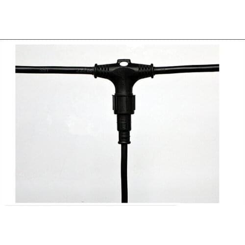 2PIN 1.5mm2 int-type tee joint seal Waterproof connector Male female docking for outdoor lighting fitting Power cable