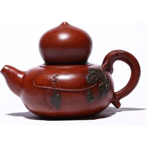 Yixing Purple Clay Pot Raw Ore Qing Cement Fulu Imitation Old Pot Handmade Kung Fu Tea Set Teapot Chinese Tea Set