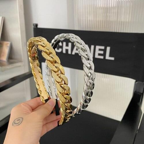 Boutique Alloy Chain Headband Fashion Hair Accessories Women Hollow Influx Of Fashion Hairband Cute Face Wash Hair Hoop Headwear