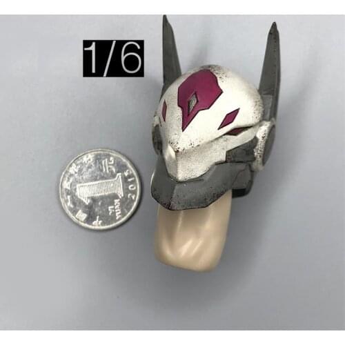 1/6th Devil Toys Trendy Science Fiction Male Doll Head Sculpture Armor Model For 12inch Doll Action Collectable