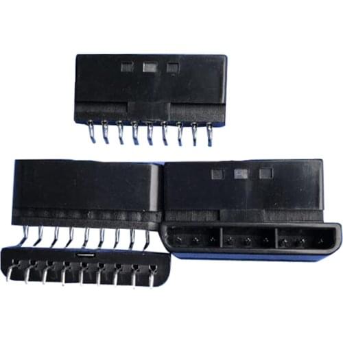 100pcs wholesale Replacement 9 Pin male Connector 90 degree Game Socket Slot for PS2 for playstation 2 Accessory
