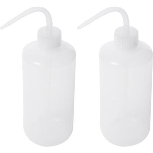 2pcs 500mL Right Angle Bent Tip Plastic Liquid Storage Squeeze Bottle
