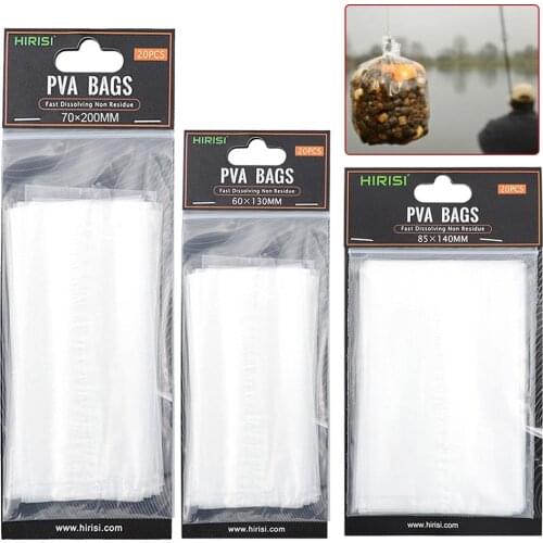 20pcs Carp Fishing PVA Bags Fast Dissolving Coarse Carps Bait Bag For Fishing Tackle Accessories Carp Boilies & Pellet Pesca