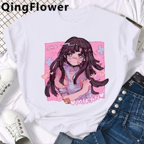 Anime Ouma Kokichi Danganronpa V3 Mikan Tsumiki men aesthetic graphic tees kawaii 2021 couple clothes tshirt summer top tumblr