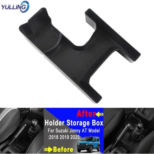 Car Center Console Cup ABS Holder Storage Box Organizer For 2019 2020 2021 Suzuki New Jimny JB64 JB74 AT Interior Accessories
