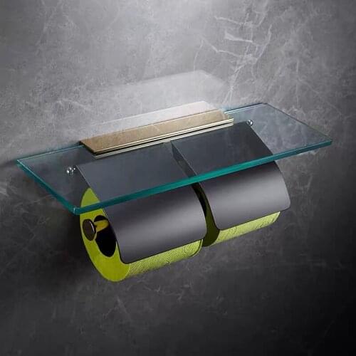 Cellophane tissue box roll holder mobile phone holder toilet paper holder bathroom tissue holder wall-mounted storage rack